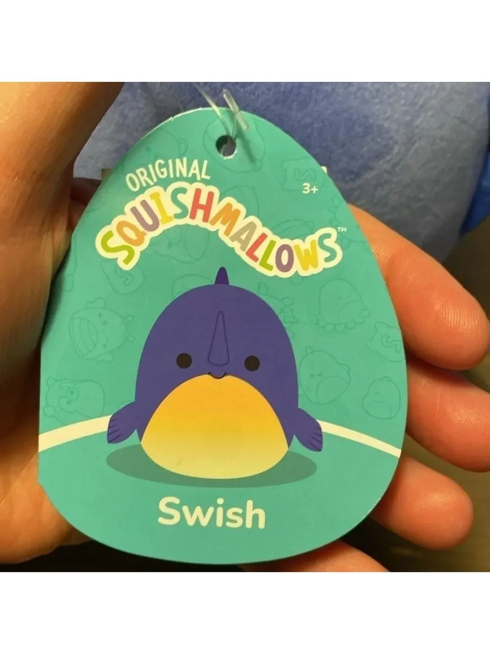 Squishmallows Swish the Swordfish 8” Plush Blue Yellow Sea Life NWT